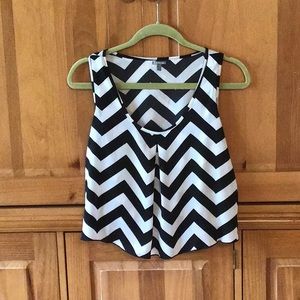 Charlotte Russe Zigzag shirt Size XS